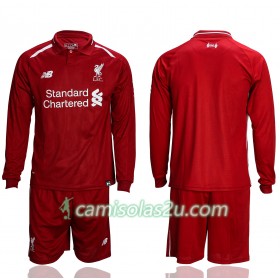 Camisolas de Futebol Liverpool Criança Equipamento Principal 2018/19 Manga Comprida